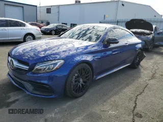 2017 Mercedes-Benz C 63 S AMG with VIN WDDWJ8HB4HF369941, listed as a Copart auction lot 77684344 with 76,231 mi miles and Salvage Title. Bid and sale history available at carsss.com. Image 1.