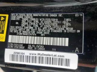 2014 Lexus RX 350 with VIN 2T2BK1BA9EC247914, listed as a Copart auction lot 57070415 with 58,343 mi miles and Non repairable. Bid and sale history available at DreamBid. Image 14.