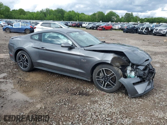 2021 Ford Mustang GT with VIN 1FA6P8CF9M5102819, listed as a Copart auction lot 58172685 with 47,518 mi miles and Salvage title. Bid and sale history available at DreamBid. Image 4.