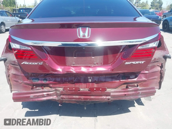 2016 Honda Accord Sport with VIN 1HGCR2F51GA040210, listed as a IAAI auction lot 42153225 with 104,615 mi miles and . Bid and sale history available at DreamBid. Image 6.