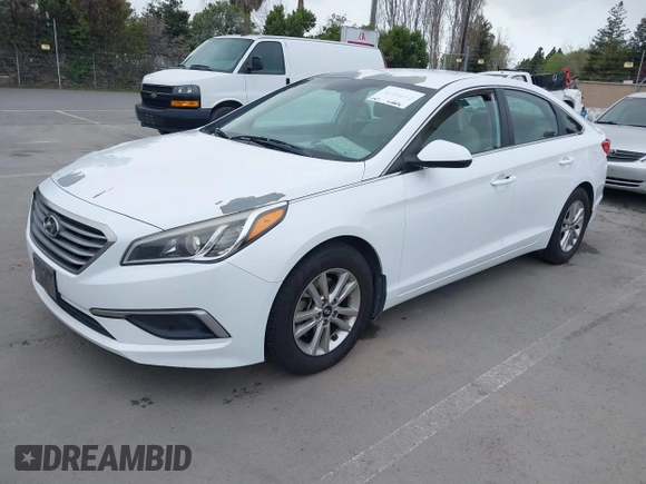 2017 Hyundai Sonata SE with VIN 5NPE24AF8HH595026, listed as a IAAI auction lot 41906112 with 165,519 mi miles. Bid and sale history available at carsss.com. Image 2.