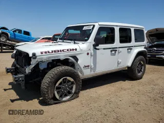 2021 Jeep Wrangler Unlimited Rubicon z VIN 1C4HJXFGXMW644931, wystawiony jako Copart lot #63258805 z przebiegiem 37 542 mil mil oraz Szkoda całkowita • Salvage title. Historia ofert i sprzedaży dostępna na DreamBid. Obrazek 1.