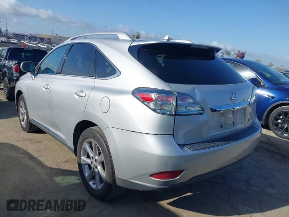 2012 Lexus RX 350 with VIN 2T2BK1BA9CC134963, listed as a IAAI auction lot 41949059 with 160,123 mi miles. Bid and sale history available at carsss.com. Image 3.