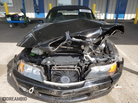 1996 BMW 3-Series Z3 with VIN 4USCH7328TLB69422, listed as a Copart auction lot 48329065 with 113,187 mi miles and Salvage Title. Bid and sale history available at carsss.com. Image 5.