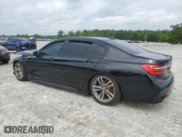 2019 BMW 7 Series 740i xDrive with VIN WBA7E4C51KGV28443, listed as a Copart auction lot 54751395 with 0 mi miles and Clean Title. Bid and sale history available at carsss.com. Image 2.