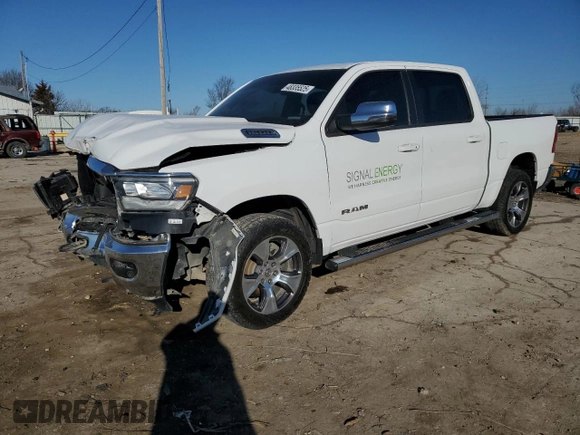 2023 Ram 1500 Laramie with VIN 1C6SRFJT3PN512320, listed as a Copart auction lot 48335525 with 24,075 mi miles and Salvage title. Bid and sale history available at DreamBid. Image 1.