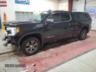 2019 GMC Sierra 1500 SLE z VIN 1GTR9BED6KZ205583, wystawiony jako Copart lot #84858234 z przebiegiem 81 342 mil mil oraz Nie do naprawy • Non repairable. Historia ofert i sprzedaży dostępna na DreamBid. Obrazek 1.