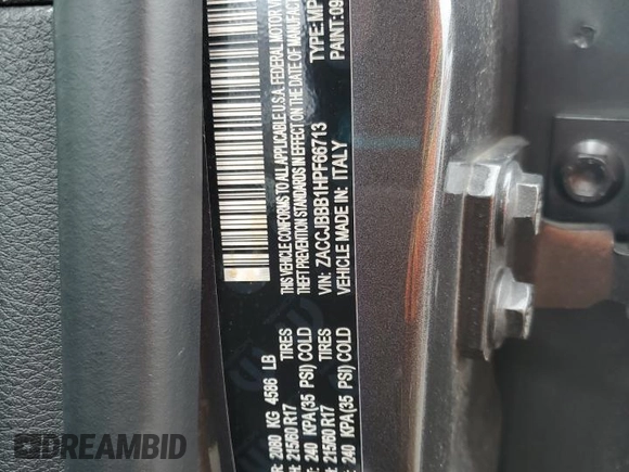2017 Jeep Renegade Latitude with VIN ZACCJBBB1HPF66713, listed as a Copart auction lot 51948275 with 63,091 mi miles and Salvage Title. Bid and sale history available at carsss.com. Image 13.