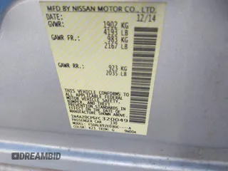 2015 Nissan LEAF SV with VIN 1N4AZ0CP6FC320049, listed as a IAAI auction lot 41645954 with 147,357 mi miles. Bid and sale history available at carsss.com. Image 9.