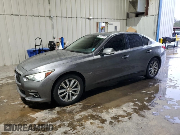 2017 Infiniti Q50 2.0t with VIN JN1CV7AP6HM642569, listed as a Copart auction lot 47852195 with 78,921 mi miles and Salvage Title. Bid and sale history available at carsss.com. Image 1.