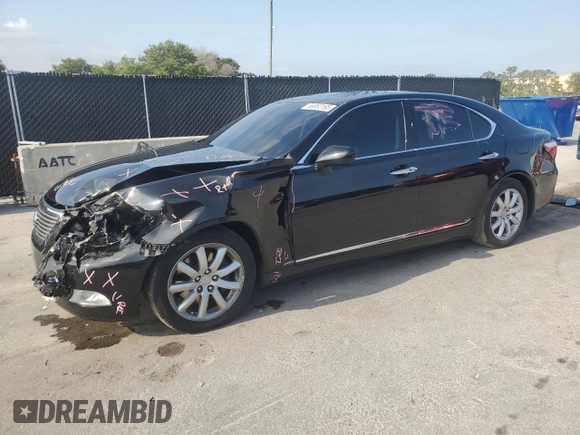 2008 Lexus LS 460 with VIN JTHBL46F185075161, listed as a Copart auction lot 55852165 with 173,831 mi miles and Salvage Title. Bid and sale history available at DreamBid. Image 1.