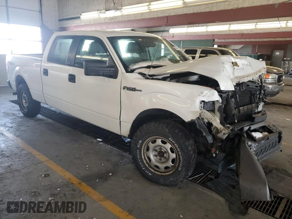 2013 Ford F-150 XL with VIN 1FTFW1EF4DKF26881, listed as a Copart auction lot 45454695 with 214,829 mi miles and Salvage Title. Bid and sale history available at carsss.com. Image 4.