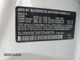 2015 BMW X3 xDrive28i z VIN 5UXWX9C56F0D49076, wystawiony jako Copart lot #56035035 z przebiegiem 82 176 mil mil oraz Szkody całkowita. Historia ofert i sprzedaży dostępna na DreamBid. Obrazek 13.