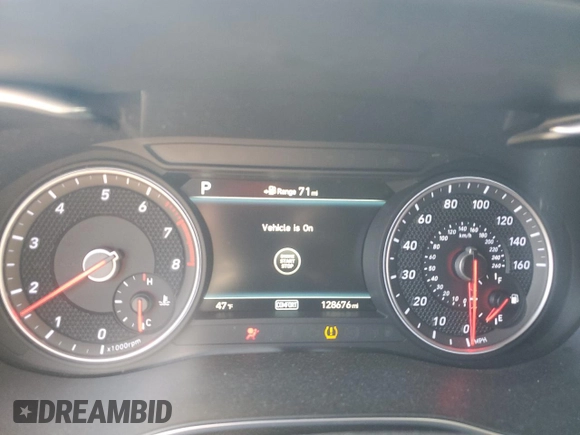 2019 Genesis G70 Advanced with VIN KMTG44LA5KU015394, listed as a Copart auction lot 81923194 with 128,676 mi miles and Salvage Title. Bid and sale history available at DreamBid. Image 9.