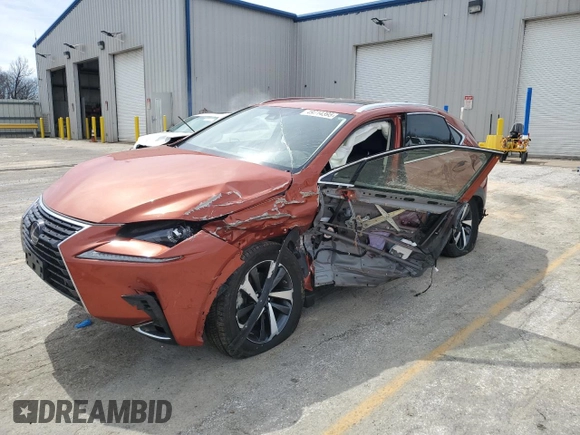 2021 Lexus NX 300h with VIN JTJGJRDZ9M2157039, listed as a Copart auction lot 49714395 with 63,847 mi miles and Salvage Title. Bid and sale history available at DreamBid. Image 1.