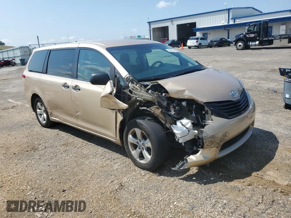 2013 Toyota Sienna L with VIN 5TDZK3DC3DS296433, listed as a Copart auction lot 62551444 with 0 mi miles and Non Repairable. Bid and sale history available at carsss.com. Image 4.