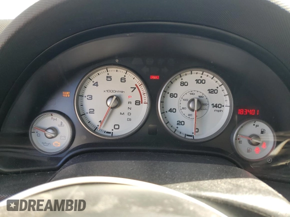 2006 Acura RSX with VIN JH4DC54886S005996, listed as a Copart auction lot 46494425 with 183,401 mi miles and Salvage Title. Bid and sale history available at carsss.com. Image 9.