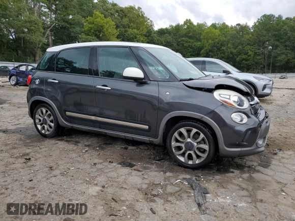 2014 FIAT 500L Trekking with VIN ZFBCFADH1EZ026288, listed as a Copart auction lot 71416144 with 97,674 mi miles and Salvage Title. Bid and sale history available at carsss.com. Image 4.