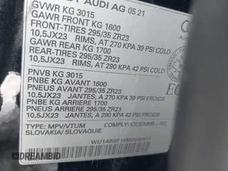2021 Audi RS Q8 z VIN WU1ARBF18MD040611, wystawiony jako IAAI lot #41582268 z przebiegiem 38 574 mil mil oraz . Historia ofert i sprzedaży dostępna na DreamBid. Obrazek 9.