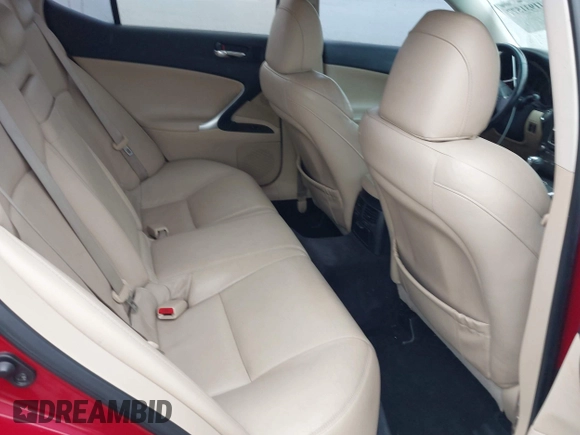 2008 Lexus IS with VIN JTHBK262085061532, listed as a IAAI auction lot 41931577 with 244,834 mi miles. Bid and sale history available at carsss.com. Image 8.