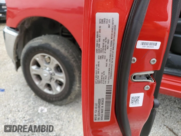 2024 Ram 2500 Big Horn с VIN 3C6UR5DJ9RG400338, выставлен на аукционе Copart как лот 54752495 с пробегом 4 854 миль миль и Чистый • Clean title. История ставок и продаж доступна на DreamBid. Изображение 12.