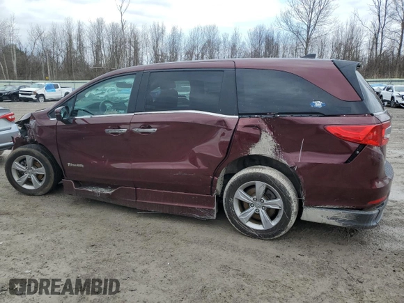 2019 Honda Odyssey EX-L with VIN 5FNRL6H70KB130948, listed as a Copart auction lot 52686395 with 35,632 mi miles and Salvage Title. Bid and sale history available at DreamBid. Image 2.