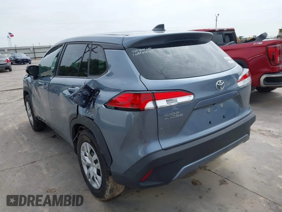 2023 Toyota Corolla Cross L with VIN 7MUAAAAG9PV047205, listed as a IAAI auction lot 41898077 with 29,184 mi miles and . Bid and sale history available at DreamBid. Image 3.