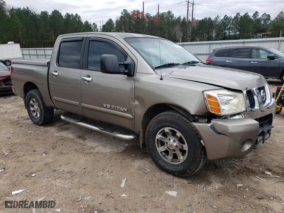 2007 Nissan Titan LE with VIN 1N6BA07B17N201221, listed as a Copart auction lot 81855114 with 167,545 mi miles and Clean Title. Bid and sale history available at carsss.com. Image 4.