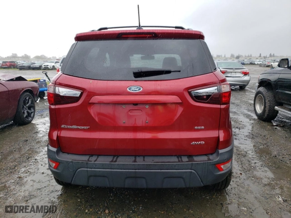 2018 Ford EcoSport SES with VIN MAJ6P1CL3JC208378, listed as a Copart auction lot 48932745 with 22,095 mi miles and Salvage Title. Bid and sale history available at carsss.com. Image 6.
