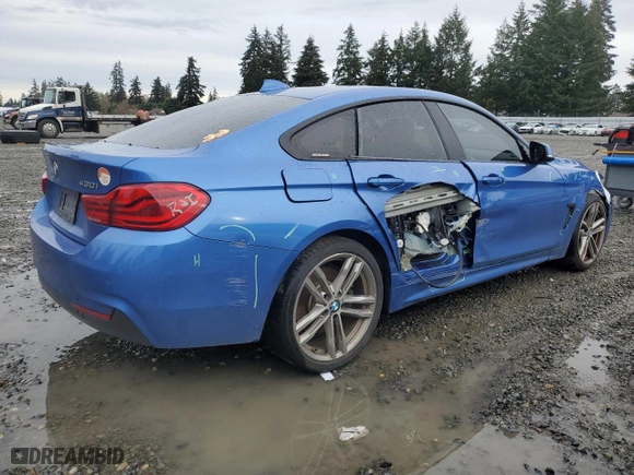 2018 BMW 4 Series 430i xDrive with VIN WBA4J3C58JBG95289, listed as a Copart auction lot 80786714 with 84,274 mi miles and Salvage Title. Bid and sale history available at carsss.com. Image 3.
