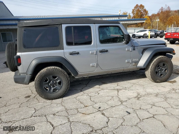 2019 Jeep Wrangler Unlimited Sport S with VIN 1C4HJXDG9KW560079, listed as a Copart auction lot 76454224 with 87,101 mi miles and Salvage Title. Bid and sale history available at carsss.com. Image 3.