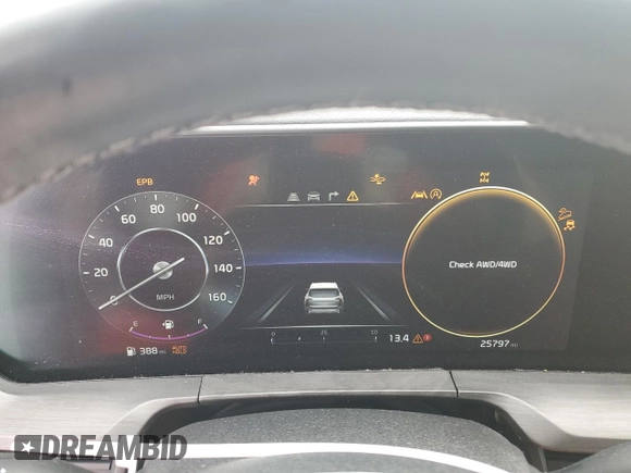 2023 Kia Telluride SX with VIN 5XYP5DGC1PG340902, listed as a Copart auction lot 87705835 with 25,797 mi miles and Salvage title. Bid and sale history available at DreamBid. Image 9.