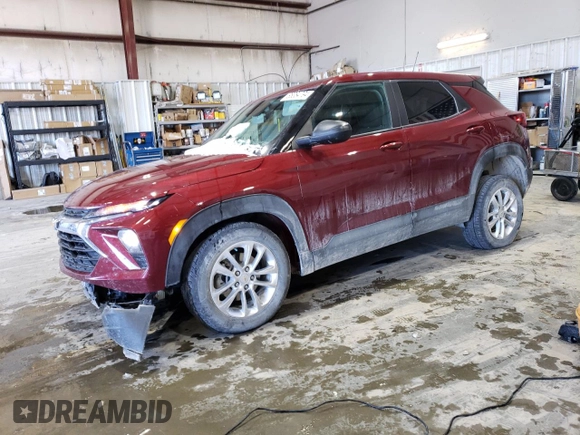 2024 Chevrolet TrailBlazer LS with VIN KL79MNSL3RB081509, listed as a Copart auction lot 86364794 with 25,550 mi miles and Salvage Title. Bid and sale history available at DreamBid. Image 1.