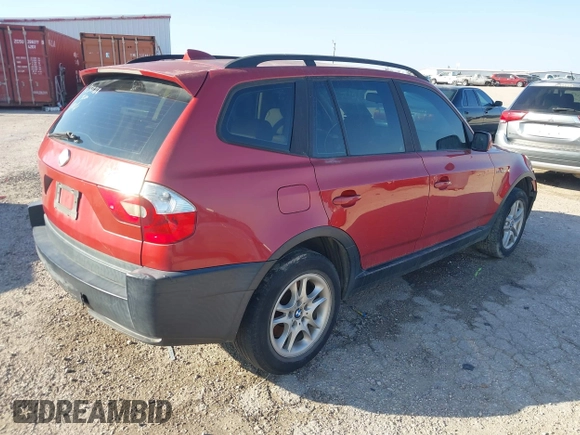 2005 BMW X3 2.5i with VIN WBXPA73495WC50768, listed as a IAAI auction lot 41574034 with 192,627 mi miles. Bid and sale history available at carsss.com. Image 4.