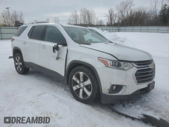 2018 Chevrolet Traverse LT Leather with VIN 1GNEVHKW7JJ203476, listed as a Copart auction lot 46107065 with 107,842 mi miles and Salvage Title. Bid and sale history available at carsss.com. Image 4.