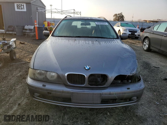 2002 BMW 5 Series 525iAT with VIN WBADS434X2GE10428, listed as a Copart auction lot 83689954 with 183,737 mi miles and Salvage Title. Bid and sale history available at carsss.com. Image 5.