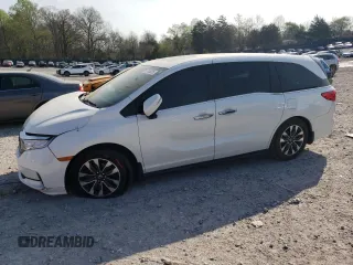 2022 Honda Odyssey EX-L z VIN 5FNRL6H77NB053337, wystawiony jako Copart lot #51790025 z przebiegiem 53 786 mil mil oraz Tytuł czysty. Historia ofert i sprzedaży dostępna na DreamBid. Obrazek 1.