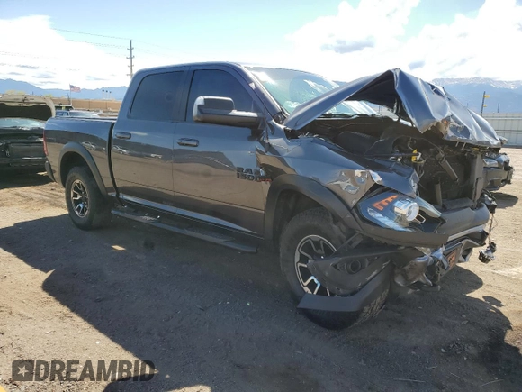 2017 Ram 1500 Rebel with VIN 1C6RR7YTXHS573922, listed as a Copart auction lot 55161855 with 53,516 mi miles and Salvage title. Bid and sale history available at DreamBid. Image 4.