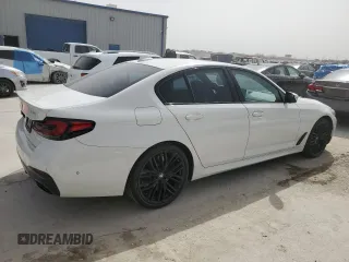 2021 BMW 5 Series 540i with VIN WBA53BJ02MWW89420, listed as a Copart auction lot 47662075 with 58,680 mi miles and Salvage Title. Bid and sale history available at DreamBid. Image 3.