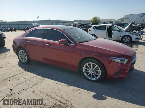 2020 Mercedes-Benz A 220 with VIN W1K3G4FB0LJ213348, listed as a Copart auction lot 52494605 with Not Provided miles and Salvage Title. Bid and sale history available at DreamBid. Image 4.
