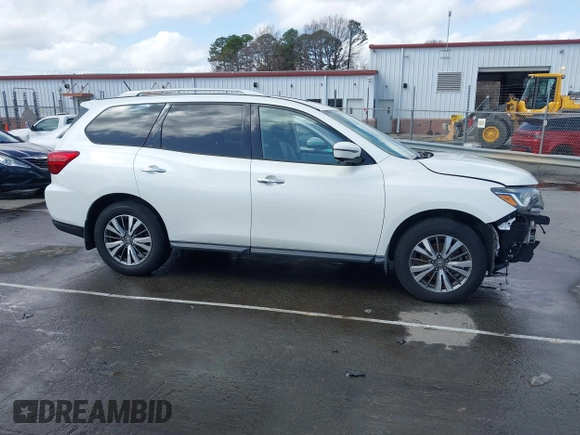 2017 Nissan Pathfinder SV with VIN 5N1DR2MM9HC627155, listed as a IAAI auction lot 41710942 with 60,906 mi miles. Bid and sale history available at carsss.com. Image 13.