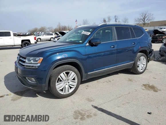 2019 Volkswagen Atlas SEL z VIN 1V2ER2CA7KC609601, wystawiony jako Copart lot #49333045 z przebiegiem 76 179 mil mil oraz Szkoda całkowita • Salvage title. Historia ofert i sprzedaży dostępna na DreamBid. Obrazek 1.