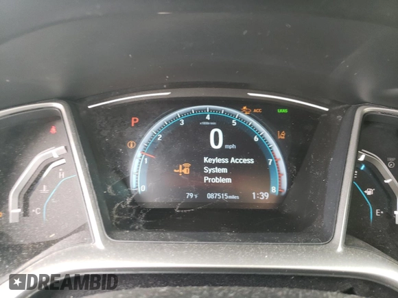 2017 Honda Civic EX with VIN 19XFC2F85HE038627, listed as a Copart auction lot 52527175 with 87,515 mi miles and Salvage Title. Bid and sale history available at DreamBid. Image 9.