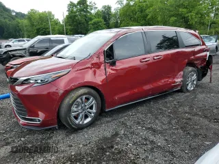 2024 Toyota Sienna Platinum with VIN 5TDESKFC3RS134363, listed as a Copart auction lot 61806165 with 16,256 mi miles and Salvage title. Bid and sale history available at DreamBid. Image 1.