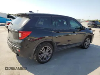 2019 Honda Passport EX-L with VIN 5FNYF7H55KB007265, listed as a Copart auction lot 75749484 with 53,408 mi miles and Salvage Title. Bid and sale history available at carsss.com. Image 3.