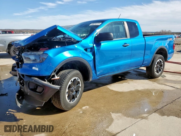 2021 Ford Ranger XL with VIN 1FTER1EH5MLD22461, listed as a Copart auction lot 45976125 with 54,907 mi miles and Clean Title. Bid and sale history available at carsss.com. Image 1.