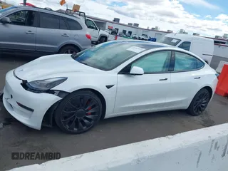 2022 Tesla Model 3 Performance with VIN 5YJ3E1EC6NF111958, listed as a IAAI auction lot 41583972 with 28,431 mi miles and . Bid and sale history available at DreamBid. Image 13.