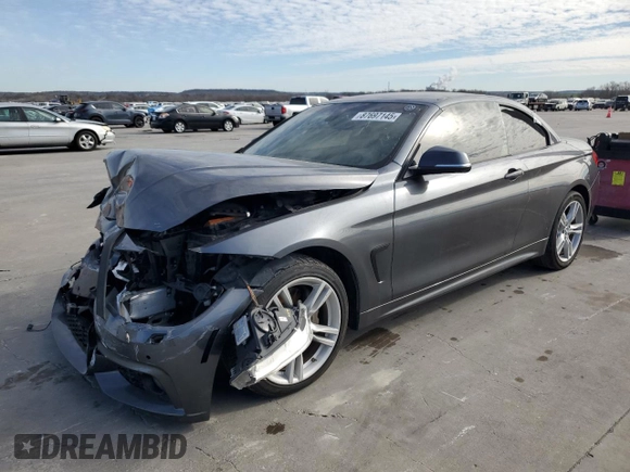 2015 BMW 4 Series 435i xDrive with VIN WBA3T7C53F5A37043, listed as a Copart auction lot 87697145 with 98,031 mi miles and Salvage title. Bid and sale history available at DreamBid. Image 1.