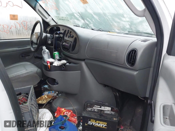 2008 Ford Econoline Cargo Commercial with VIN 1FTNE24W68DA69863, listed as a IAAI auction lot 41348482 with 201,116 mi miles and . Bid and sale history available at carsss.com. Image 5.