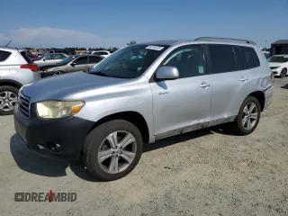 2008 Toyota Highlander Sport with VIN JTEDS43AX82005824, listed as a Copart auction lot 59710075 with 162,744 mi miles and Salvage title. Bid and sale history available at DreamBid. Image 1.